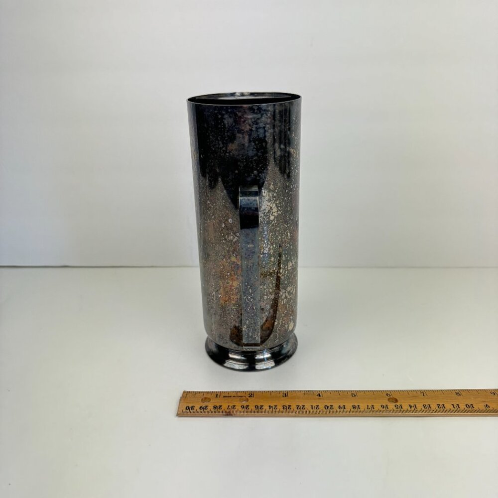 Vtg Oneida Silversmiths USA 8.25 inch Tall Thin‎ Water Pitcher Silver Plated - Picture 8 of 10